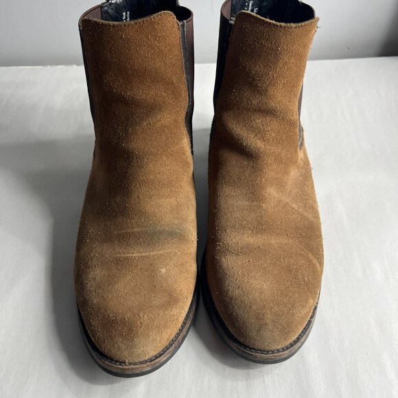 Thursday Boot Co Suede Duchess Chelsea Boots Size 9 in Cognac - Picture 4 of 13